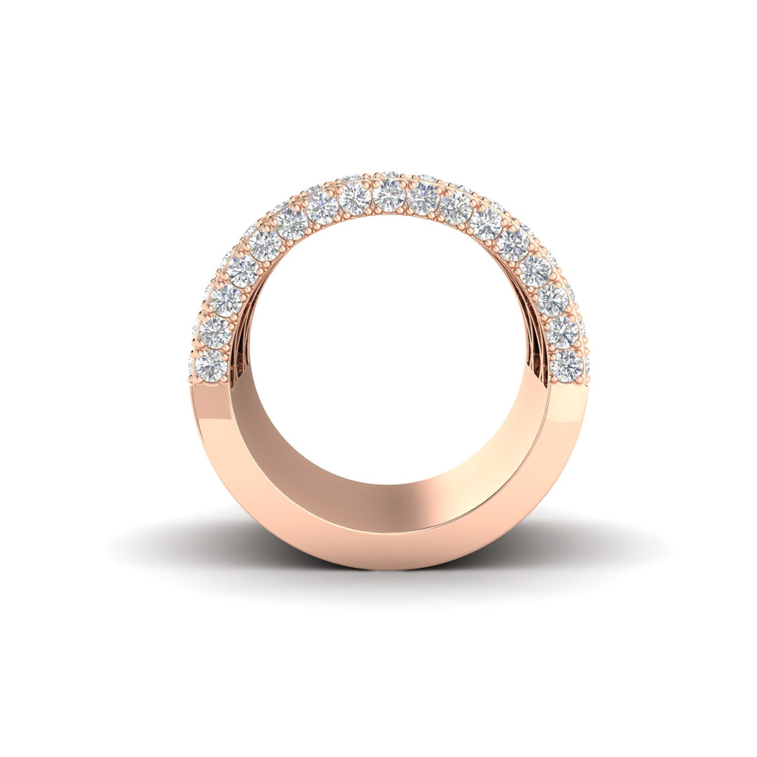 6CT Round Cut Moissanite Women's Wedding Band Ring 14K White Gold Plated