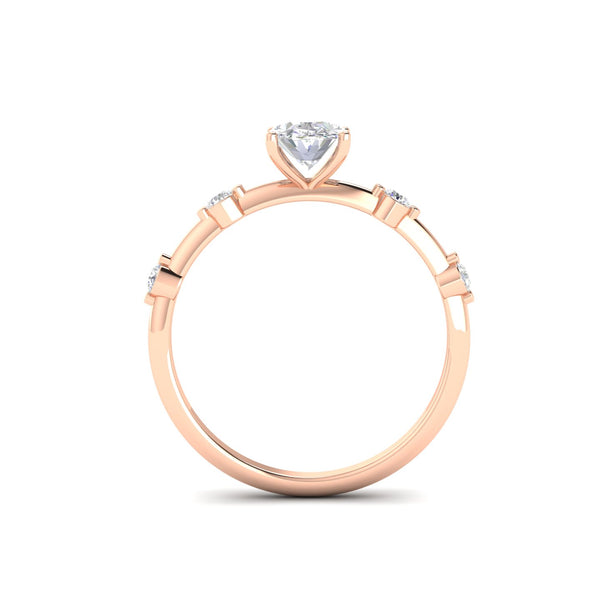 1.21 Ct Oval Cut Moissanite Solitaire Engagement Ring 14K Yellow Gold Plated