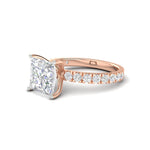 Load image into Gallery viewer, 3Ct Princess Cut Moissanite Women Engagement Ring 14K White Gold Plated