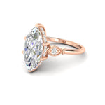 Load image into Gallery viewer, 4Ct Marquise Cut Moissanite Engagement Ring 14K Yellow Gold Plated