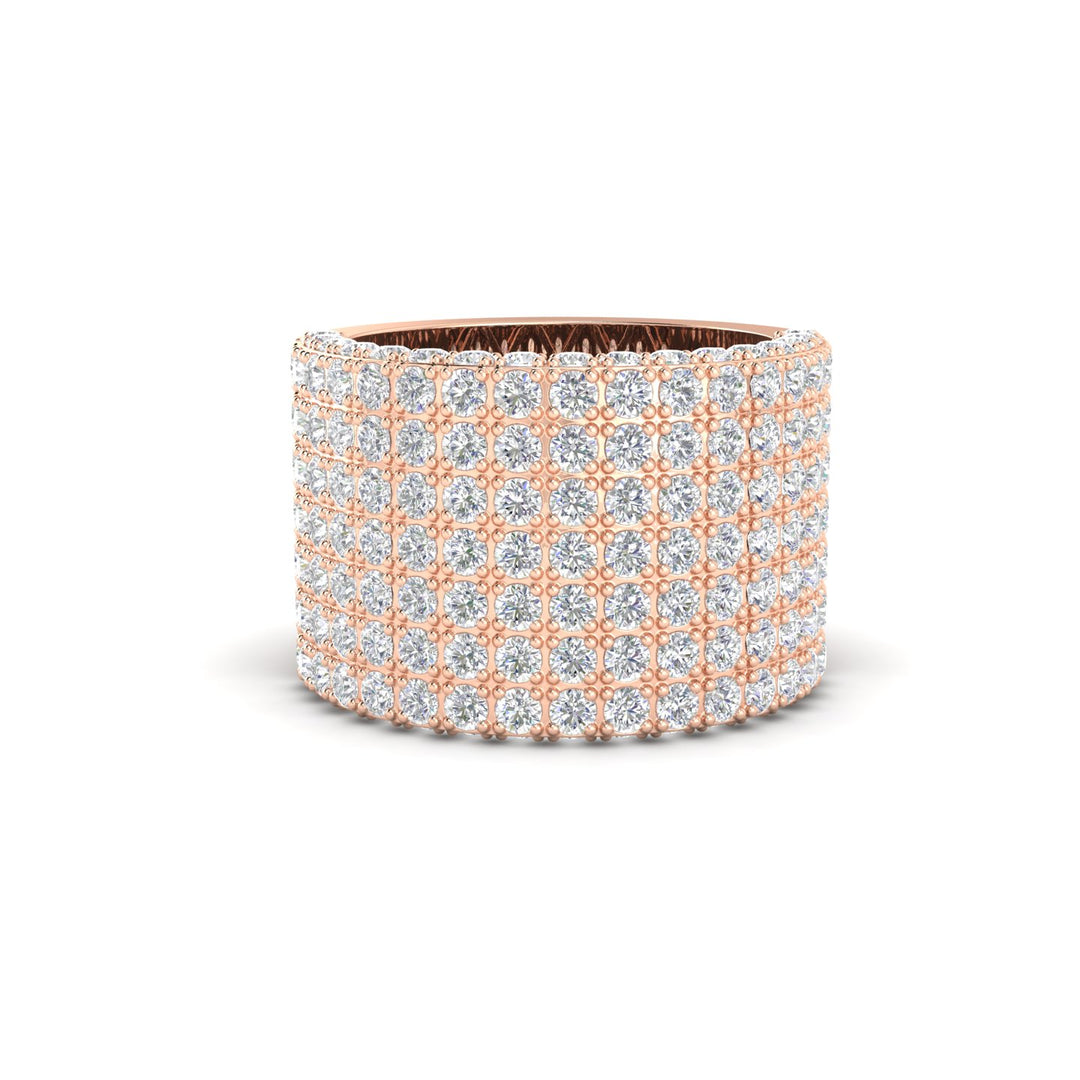 6CT Round Cut Moissanite Women's Wedding Band Ring 14K White Gold Plated