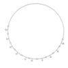 0.76 Ct Round Cut Moissanite Minimalist Chain Necklace In 14K Yellow Gold Plated