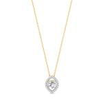 Load image into Gallery viewer, 0.56 Ct Round Cut Moissanite Women's Cluster Necklace Pendant 14K Gold Plated