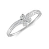 1.50 Ct Round Cut Moissanite Women's Bangle Bracelet 14K Gold Plated