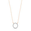 0.34Ct Round Cut Moissanite Circle Pendant Necklace 14K Yellow Gold Plated