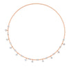 0.76 Ct Round Cut Moissanite Minimalist Chain Necklace In 14K Yellow Gold Plated