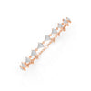 1.06 Ct Round Cut Moissanite Cluster Link Bracelet 14K Yellow Gold Plated