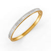 3.79 Ct Baguette & Round Natural Moissanite Women's Bangle Bracelet 14K Gold Plated
