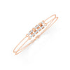 0.27 Ct Round Cut Moissanite Minimalist Bar Chain Bracelet 14K Yellow Gold Plated