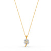 3.21 Ct Heart Cut Moissanite Women's Heart Necklace Pendant 14K Gold Plated