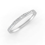 5.50 Ct Round Cut Natural Moissanite Channel Set Bangle Bracelet 14K Gold Plated