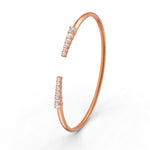 Load image into Gallery viewer, 0.15 Ct Round Cut Natural Moissanite Women's Bangle Bracelets 14K Gold Plated