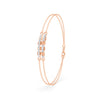 0.27 Ct Round Cut Moissanite Minimalist Bar Chain Bracelet 14K Yellow Gold Plated