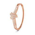 Load image into Gallery viewer, 1.50 Ct Round Cut Moissanite Women's Bangle Bracelet 14K Gold Plated