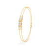 0.27 Ct Round Cut Moissanite Minimalist Bar Chain Bracelet 14K Yellow Gold Plated