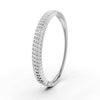 1.90 Ct Round Cut Natural Moissanite Women's Bangle Bracelets 14K Gold Plated