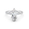 1.72Ct Marquise Cut Moissanite Hidden Halo Engegment Ring 14K Gold Plated