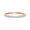Round Cut Moissanite Full Eternity Band Ring 14K Gold Plated