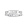 1.38Ct Round Cut Moissanite Channel Set Full Eternity Band Ring 14K Gold Plated
