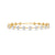 1.06 Ct Round Cut Moissanite Cluster Link Bracelet 14K Yellow Gold Plated