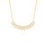 0.29 Ct Round Cut Moissanite Minimalist Chain Necklace 14K Yellow Gold Plated
