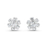 8.45Ct Rund & Oval Cut Moissanite Flower Stud Earrings 14K Gold Plated