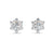 0.72 Ct Round Cut Moissanite Cluster Stud Earrings 14K Yellow Gold Plated