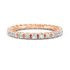 0.54Ct Round Cut Moissanite Full Eternity Band Ring 14K Gold Plated