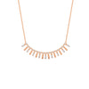 0.29 Ct Round Cut Moissanite Minimalist Chain Necklace 14K Yellow Gold Plated