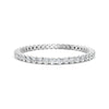 Round Cut Moissanite Full Eternity Band Ring 14K Gold Plated