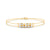 0.27 Ct Round Cut Moissanite Minimalist Bar Chain Bracelet 14K Yellow Gold Plated