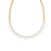 4.51 Ct Round Cut Moissanite Fringe Statement Necklace In 14K Yellow Gold Plated