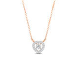 Load image into Gallery viewer, 0.17 Ct Round Cut Moissanite Women's Heart Necklace Pendant 14K Gold Plated