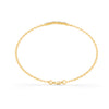 0.27 Ct Round Cut Moissanite Minimalist Bar Chain Bracelet 14K Yellow Gold Plated