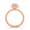2Ct Emerald Cut Moissanite Engagement Ring 14K Gold Plated