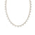 16.90 Ct Round Cut Moissanite Floral Cluster Tennis Necklace 14K Yellow Gold Plated