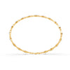 1.06 Ct Round Cut Moissanite Cluster Link Bracelet 14K Yellow Gold Plated