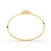 1.70 Ct Round Cut Moissanite Geometric Link Bracelet 14K Yellow Gold Plated