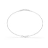 0.27 Ct Round Cut Moissanite Minimalist Bar Chain Bracelet 14K Yellow Gold Plated