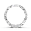 2.58Ct Emerald & Round Cut Moissanite Full Eternity Band Ring 14K Gold Plated