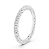 0.54Ct Round Cut Moissanite Full Eternity Band Ring 14K Gold Plated
