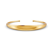 Elegant Polished Gold Cuff Bracelet for Women Sleek Minimalist Design 14K Gold Plated