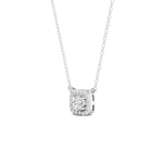 Load image into Gallery viewer, 0.30 Ct Round Cut Moissanite Women's Halo Necklace Pendant 14K Gold Plated
