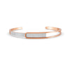 0.85 Ct Round Cut Natural Moissanite Women Cuff Bangle Bracelets 14K Gold Plated