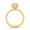 2.09Ct Pear Cut Moissanite Hidden Halo Engagement Ring 14K Gold Plated