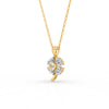 3.21 Ct Heart Cut Moissanite Women's Heart Necklace Pendant 14K Gold Plated