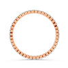 Round Cut Moissanite Full Eternity Band Ring 14K Gold Plated