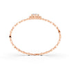 1.70 Ct Round Cut Moissanite Geometric Link Bracelet 14K Yellow Gold Plated