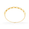 0.84 Ct Round Cut Moissanite Geometric Cluster Link Bracelet 14K Yellow Gold Plated