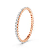 Round Cut Moissanite Full Eternity Band Ring 14K Gold Plated